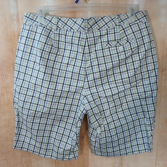 Lady Hagen Women's Plaid Shorts - Blue, White, Yellow - Picture 4 of 4